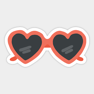 heart glasses Sticker